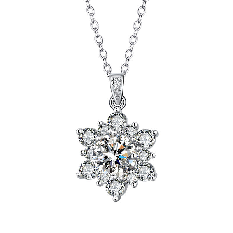 SUNFLOWER Necklace Suit Micro-inlaid Full Diamond