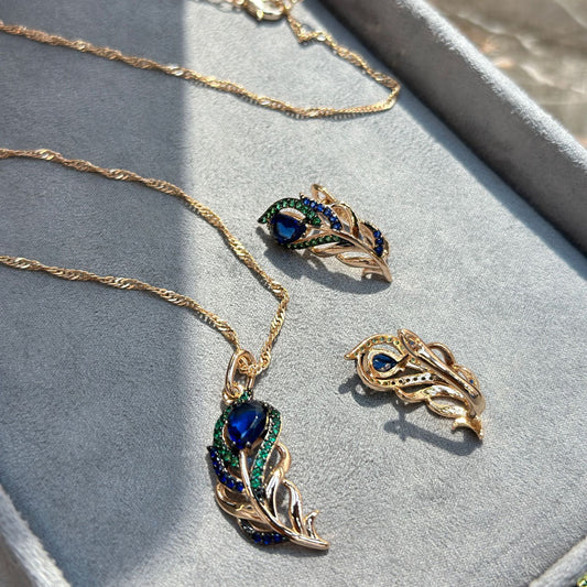 Ornaments Suit Rose Gold Micro Inlaid Zircon Jewelry