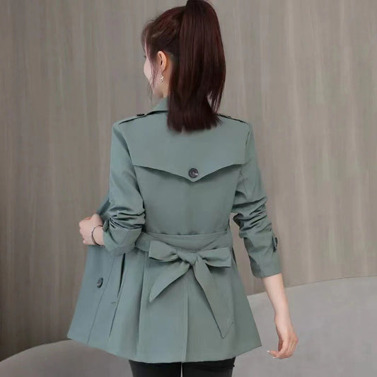 Elegant Slimming British Style Petite Top Student Double Breasted Coat