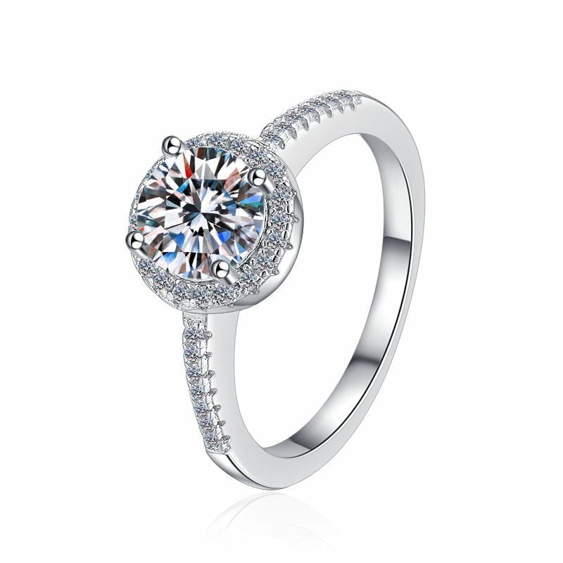 Square Bag Diamond Necklace Rings Ear Studs Suit