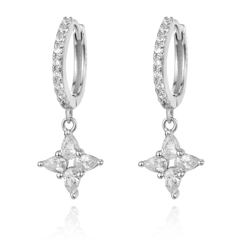 Elegant High-grade Earrings S925 Sterling Silver Earrings Anti-allergy Non-fading