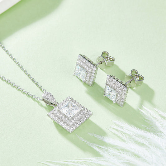 Luxury S925 Sterling Silver Jewelry Suit