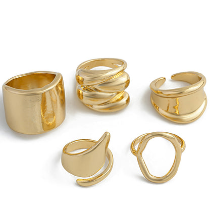 Ins Cold Wind Irregular Geometric Open Ring
