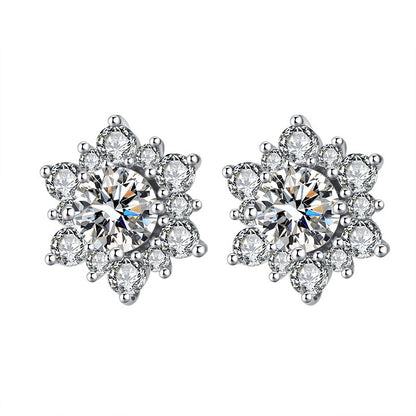 SUNFLOWER Necklace Suit Micro-inlaid Full Diamond