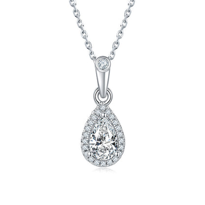925 Silver Clavicle Chain Earrings Love Heart Suit