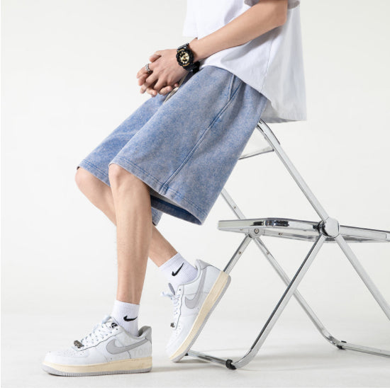 Summer Shorts Men's Loose Trendy Washed Shorts