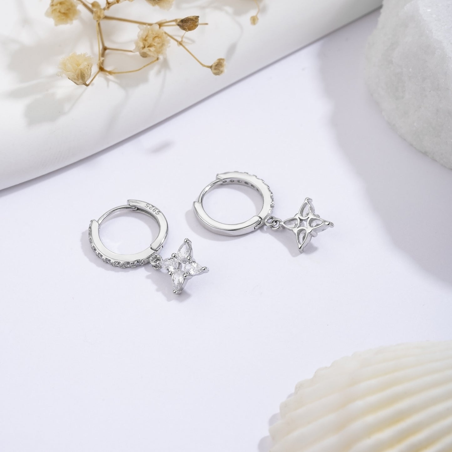 Elegant High-grade Earrings S925 Sterling Silver Earrings Anti-allergy Non-fading